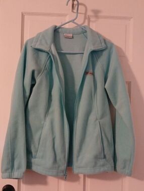 Columbia Light Blue Teddy Fleece Jacket